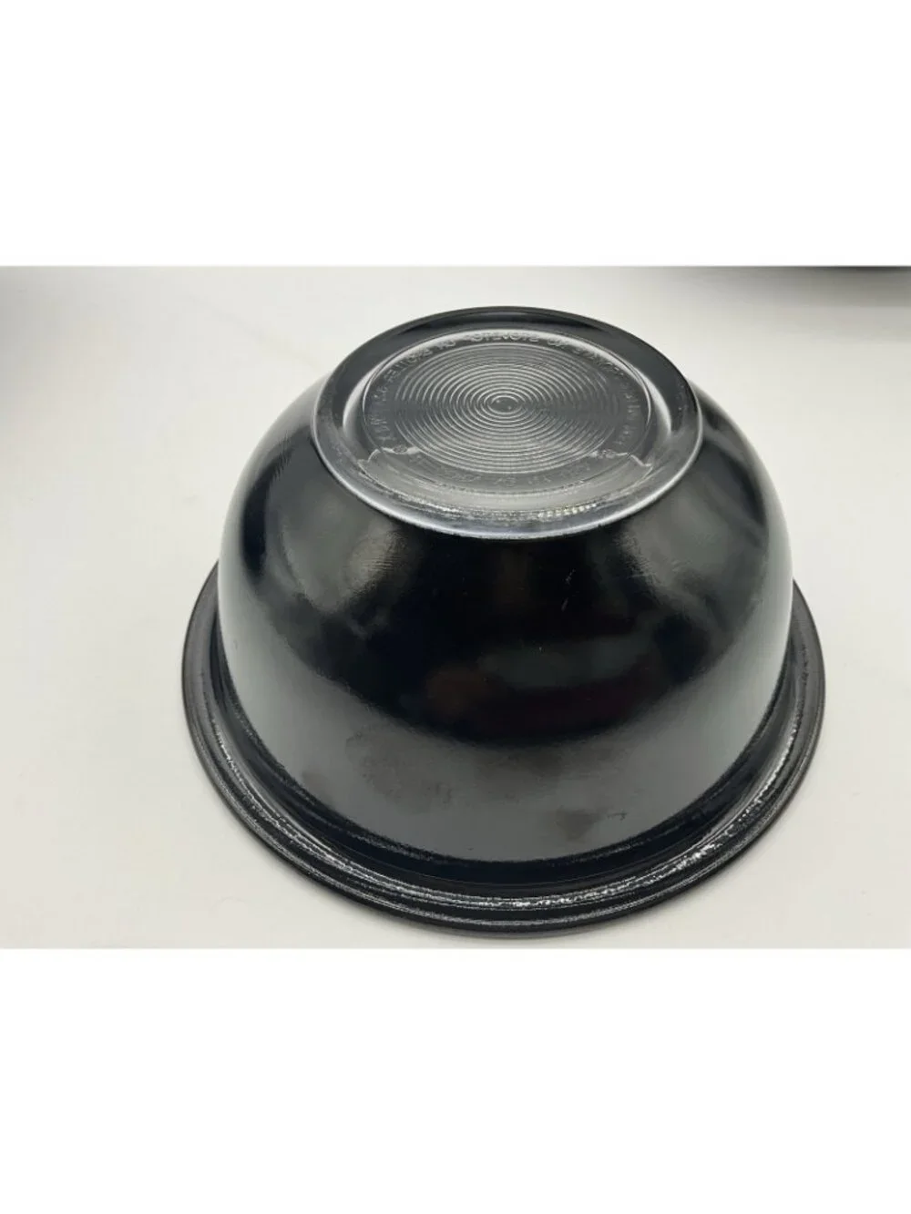 Pyrex Vintage Nesting Mixing Bowls Clear Bottom Black Set of 3 - 322 / 325 / 325